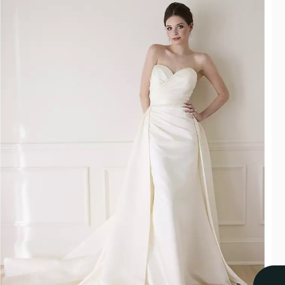 David's Bridal Cream Two-Piece Set